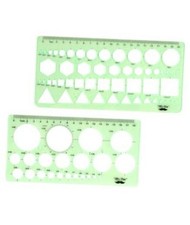 - Circle Template, 2 Pack, Measuring Geometry Ruler - Shape Stencils,
