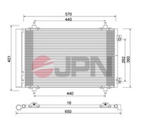 JPN 60C9093-JPN Kondensator, Klimaanlage FüR CitroËN Passend FüR Fiat Lancia