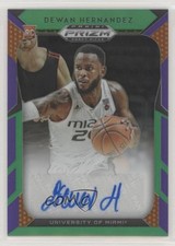 2019 Panini Prizm Draft Picks Purple & Green 41/149 Dewan Hernandez #59 Auto n1u