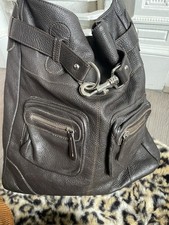 Oli Jodie Kidd Soft Brown Leather Tote Shoulder Bag Buckle Detail