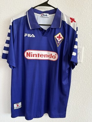 1998-99 Fila AC Fiorentina Home Jersey Size L #10 Rui Costa Nintendo