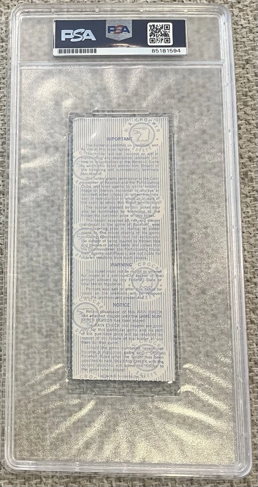 Jim Palmer signed & Inscribed 1983 World Series Ticket PSA/DNA GEM 10 Autograph - Image 4 of 4