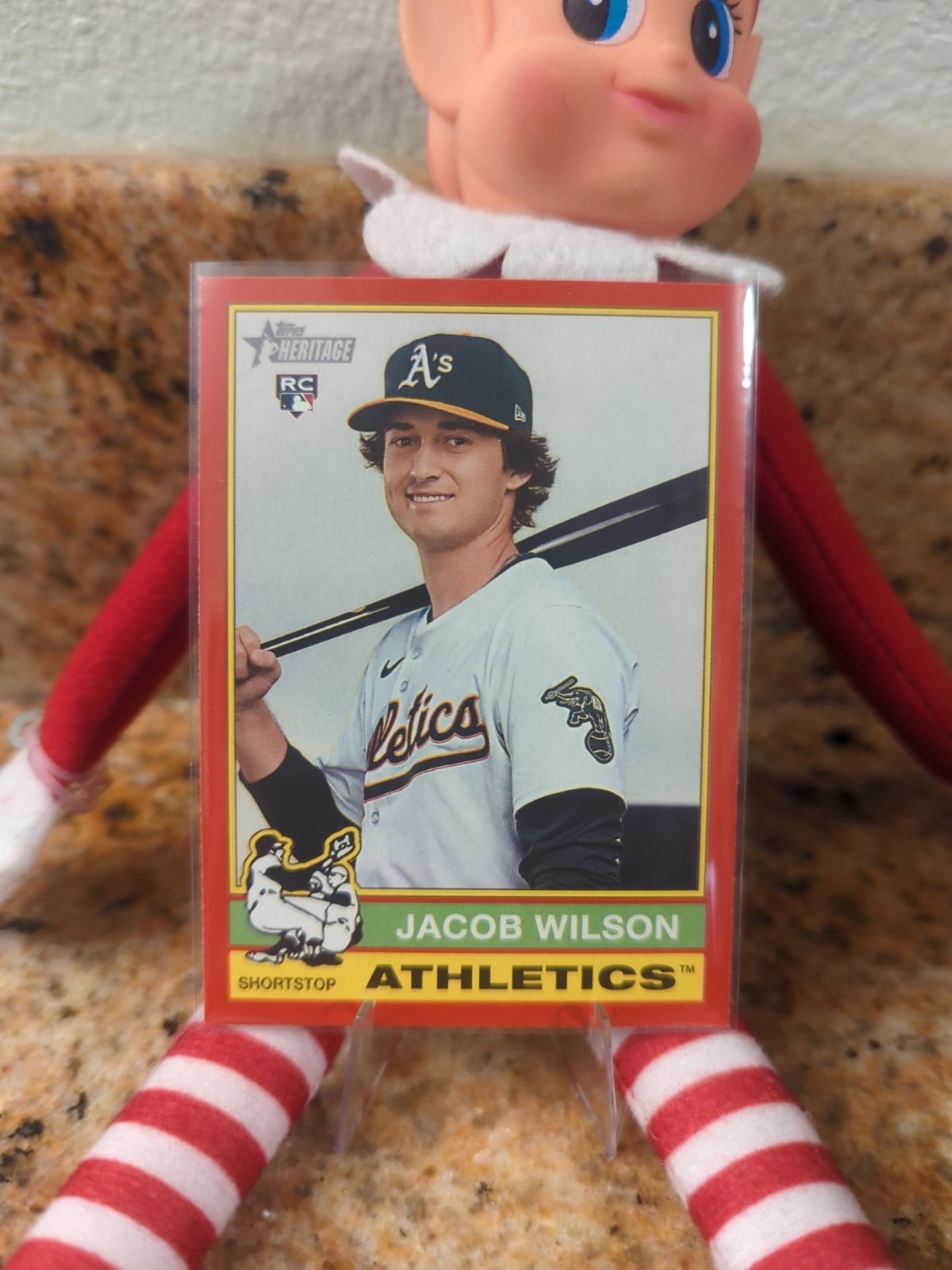2025 Topps Heritage - Jacob Wilson #15 Red Border (RC)