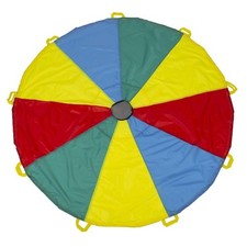 6ft Parachute W/ Handles Kids Group Play Games Cognitive Motor Skills Training