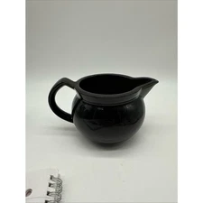 Black Glossy Small Pitcher/Creamer Ceramic E German