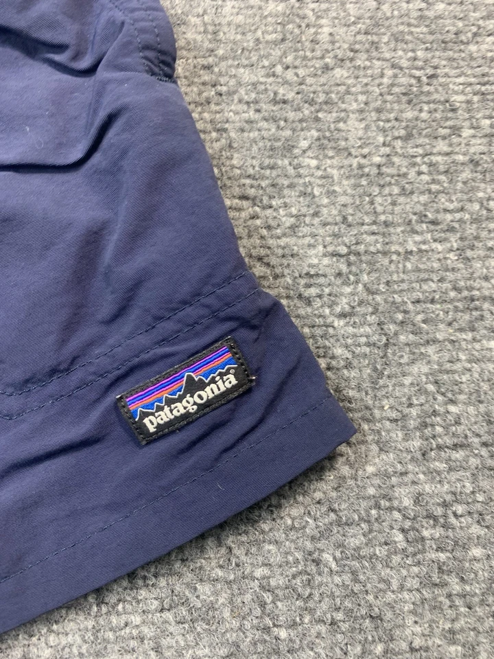 Pantalones Cortos Patagonia Niño Talla Pequeña Azul Marino Elástico Cintura Bolsillos Cordón Foto 4 de 4