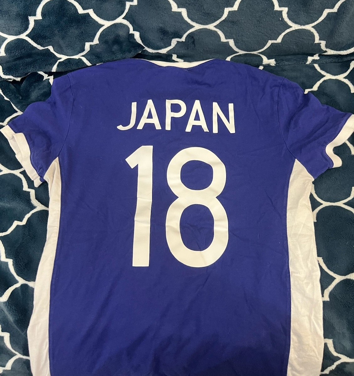 ラルフローレン　ポロシャツ　サムライブルー　ビックポロ　日本代表　18番 Rare VTG Polo Ralph Lauren Japan National Team 18 Big Pony