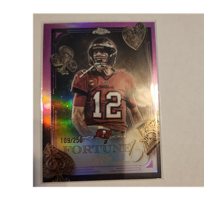 2025 Topps Chrome Fortune F15-35 Tom Brady Purple Serial Numbered Insert