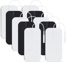 TENS Unit Electrode Pads 2"X4" 10 Pcs, Latex-Free Reusable Premium Gel Replaceme