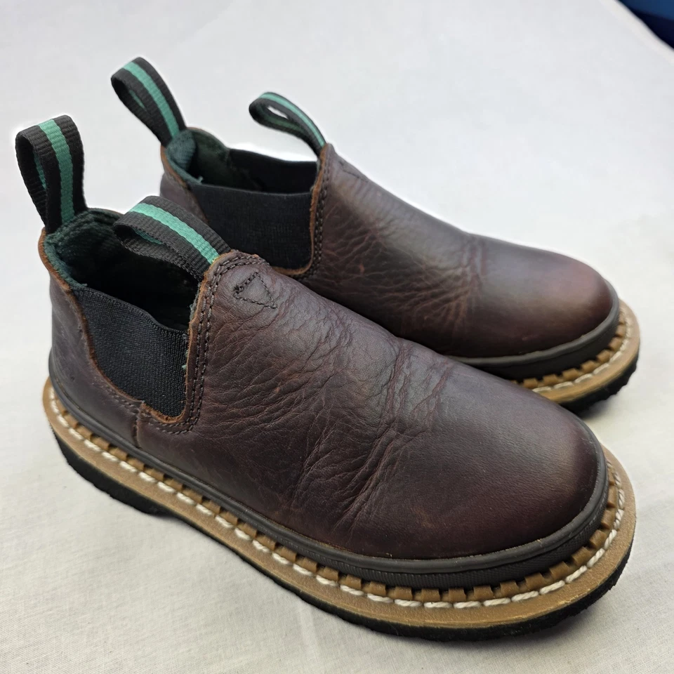 Georgia Kids Boys Soggy Brown Leather Little Giant Romeo Slip On Shoes SIZE 1M - Image 3 of 4