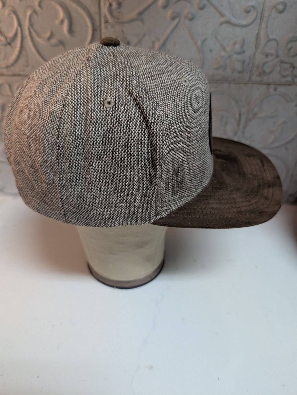 Brixton Hat Cap Snap Back Brown Gray Patch Logo I… - image 4
