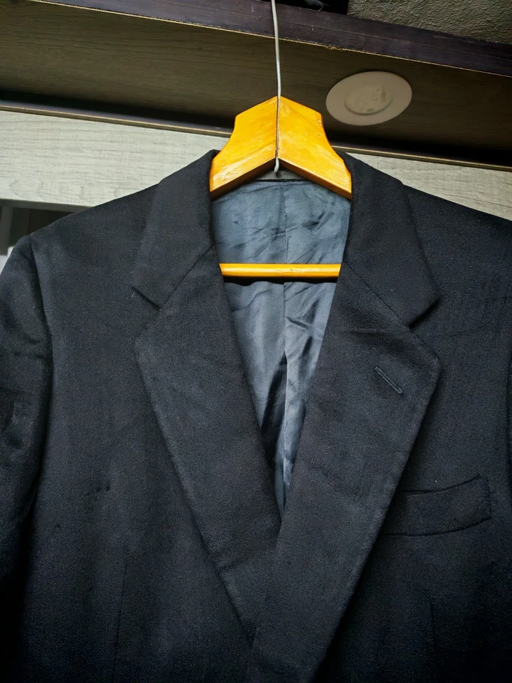 Vintage Harrods London D'Avenza Roma 100% pure cashmere classic black blazer 38R - Image 3 of 4