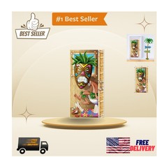 Funny Tiki Man Bathroom Door Cover - Perfect for Luau  Tropical Events