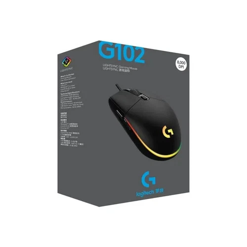Souris Gaming - LOGITECH - G102 LIGHTSYNC - Filaire - 6 Boutons - Optique - Noir