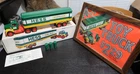 Vintage 1976 Hess Barrel Truck Complete With 3 Ring Barrels Box & Inserts & Sign