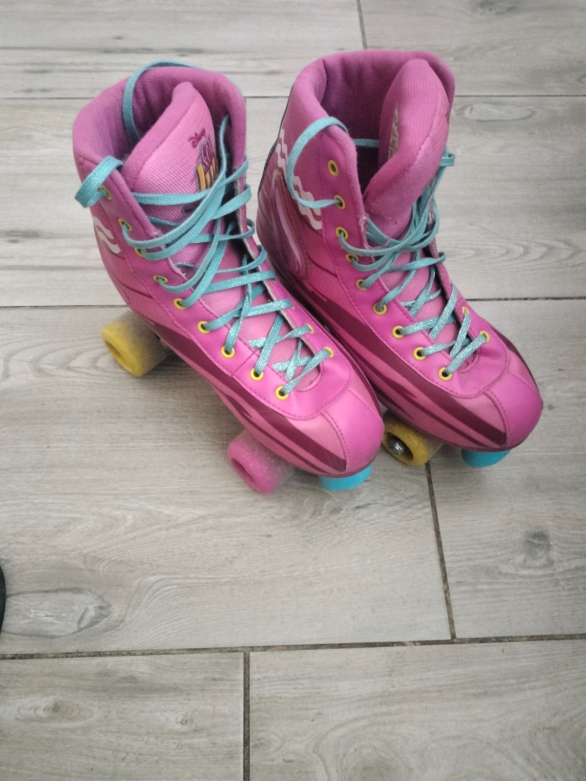 pattini a rotelle usati misura 38-39 per donna colore rosa