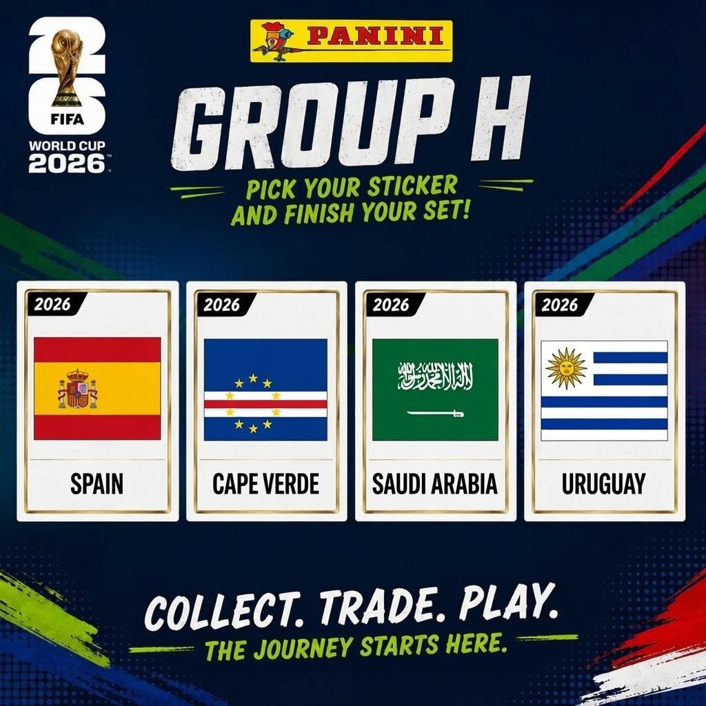 * You Pick * 2026 Panini FIFA World Cup Stickers - Group G (ESP, CPV, KSA, URU)