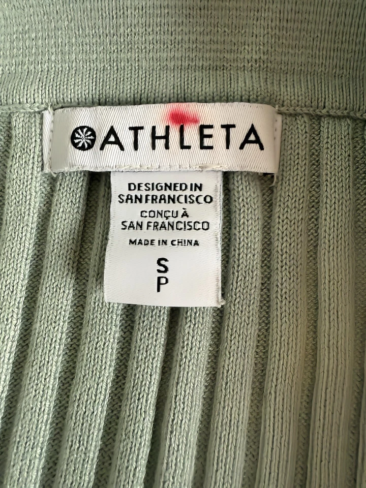 Suéter Athleta Sweet Bay Henley Gris Costa (Tono Verde Salvia Claro) Pequeño Foto 3 de 4