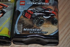 NEW LEGO Racers 8642 & 8304 Factory Sealed Smokin Slickster Monster Crusher cars