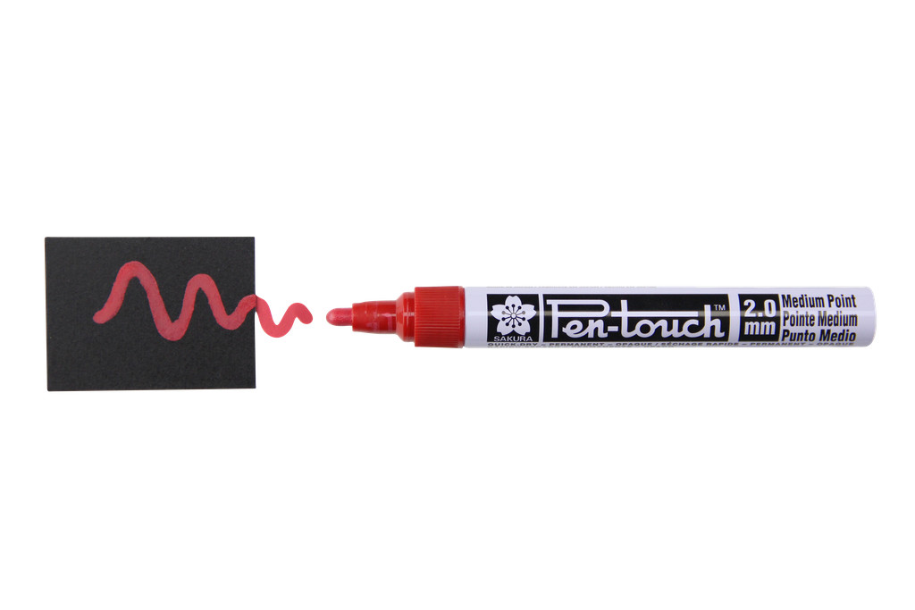 Sakura Pen-Touch Permanent Marker pen RED- 2.0mm Medium Point