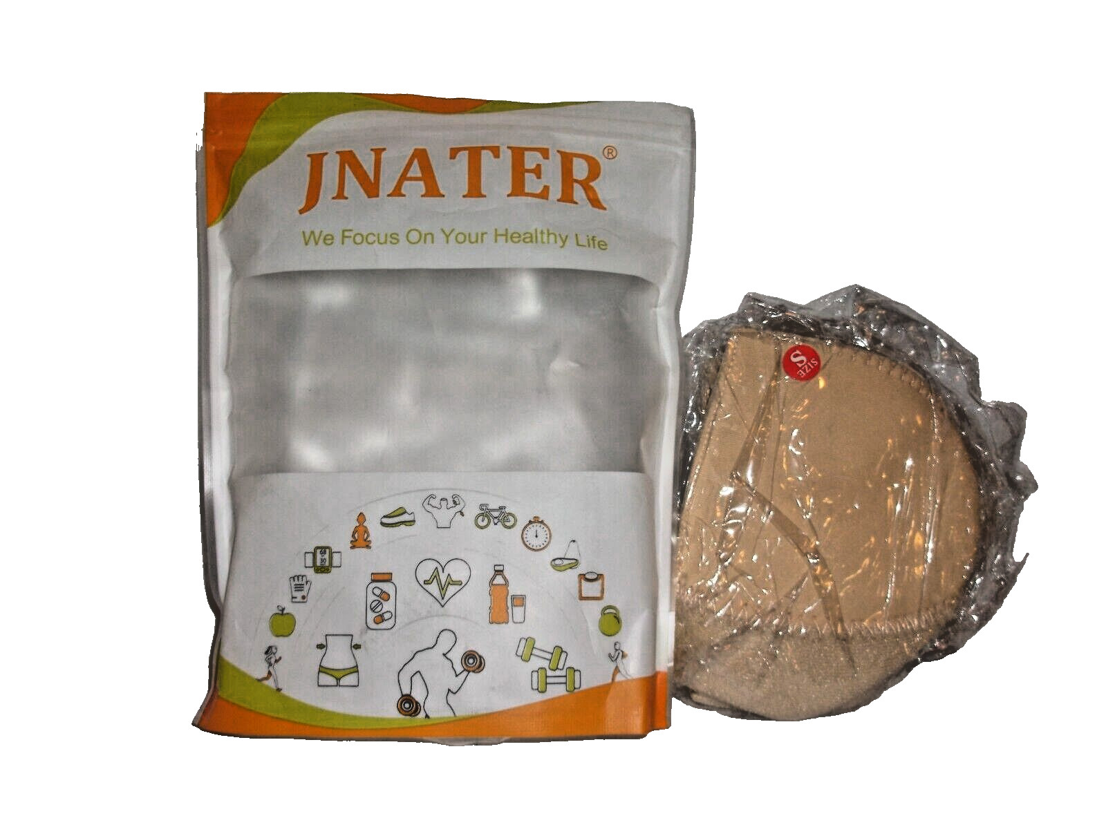 NIP JNater 1 Pair Beige Heel Cushion Cups Heel Spurs Plantar Fasciitis S