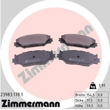 Front axle Zimmermann 23983.178.1 brake pad set, disc brake for Lexus