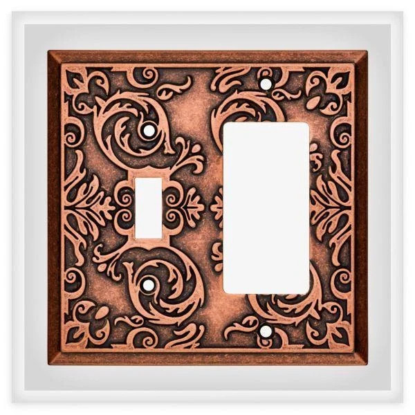 Decorator Switch Wall Plate Toggle GFCI Rocker Plate Aged Copper Fairhope