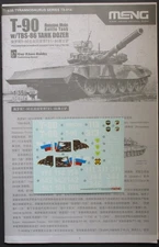 MENG 1/35th Scale Russian T-90 - Decals from Kit No. TS-014