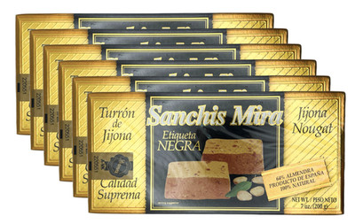 Sanchis Mira Turron de Jijona. 7 oz. Just arrived from Spain. Pack of 6