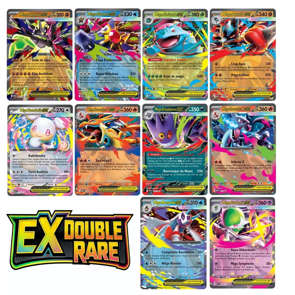 Carte pokémon ex double Rare bloc Méga évolution au choix - Photo 1/1