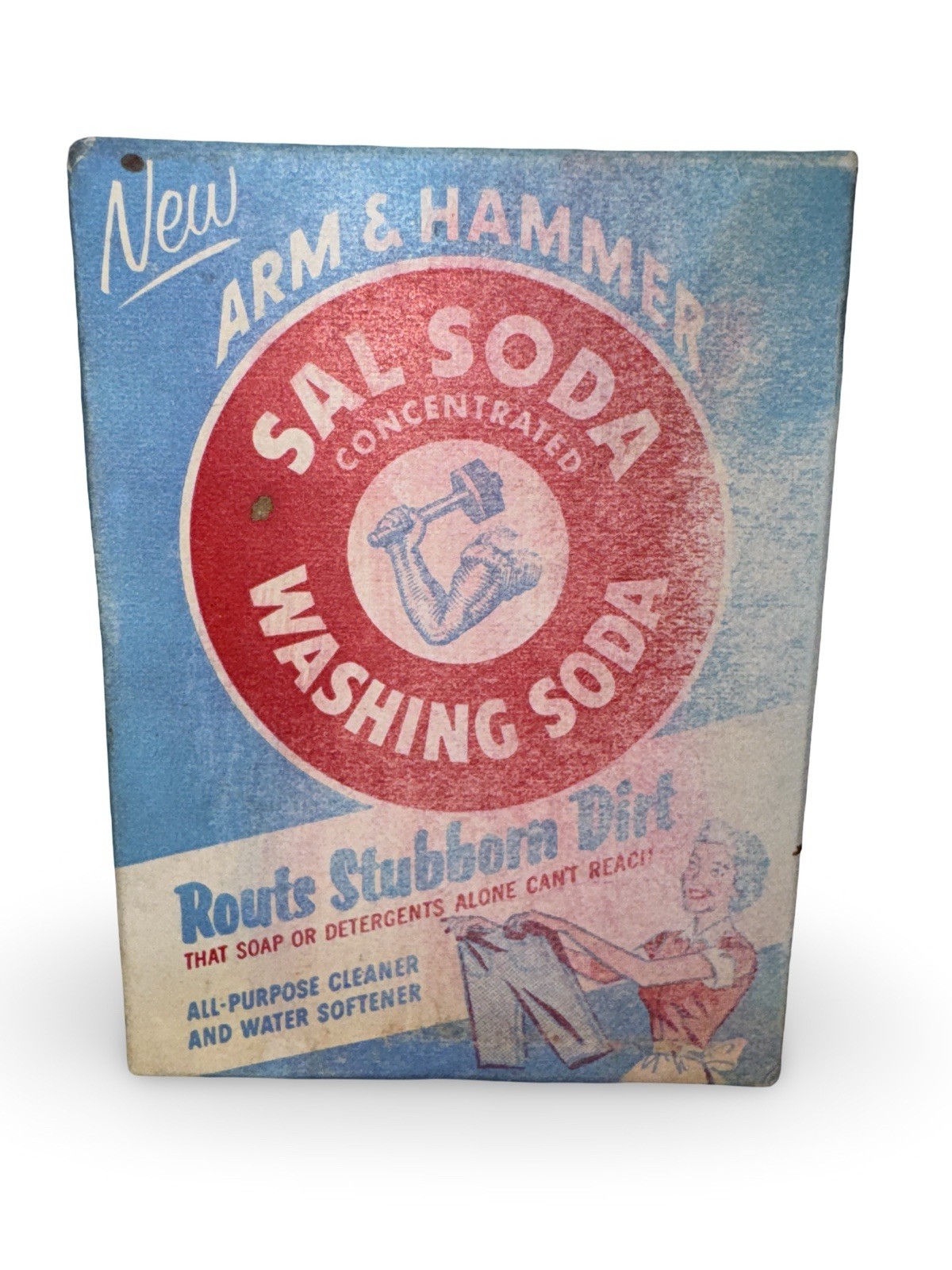Vintage Arm & Hammer Sal Soda Sample Box 5oz Unused Advertising Faded ...