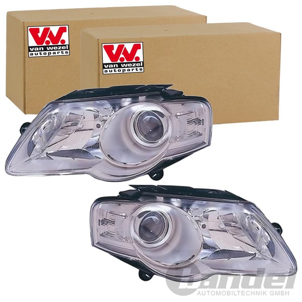 2X VAN Wezel H7/H7 Scheinwerfer SET Links+Rechts Passend FüR VW Passat-image