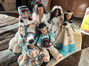 Vintage American Dolls With Precious Handmade Clothing And Decorations