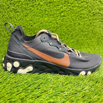 ike React Element 55 Oil Gray Copper Womens Size 8 Running Shoes Sneakers