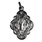 19th century SOLID SILVER MEDAL Of The Virgin Mary Mission Souvenir