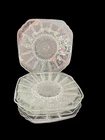 Set 7 Appetizer Plates OYSTER & PEARLS Columbia Federal 5.75”D Depression Glass