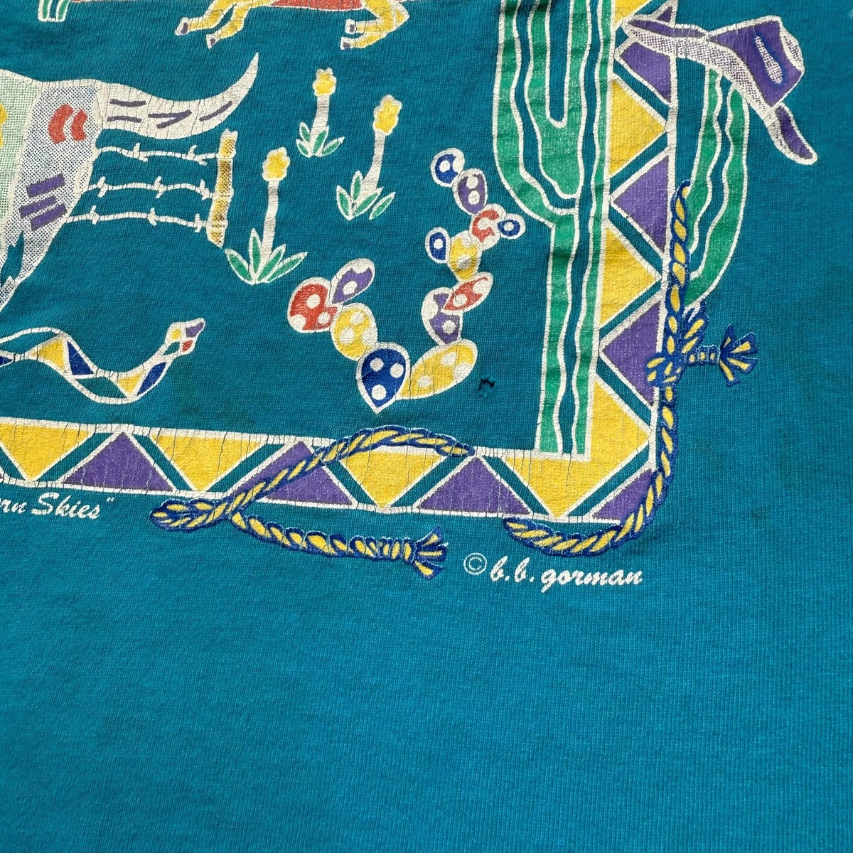 Vintage 90s Under Western Skies Southwestern Desert Souvenir Shirt USA - Size XL View 4