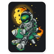 Astronaut Rocket Space - Vinyl Decal Sticker - Car Window Laptop - ebn7870