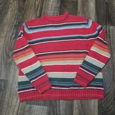 Tiara International Sweater Women Size Small Striped Heavy Knit Turtleneck