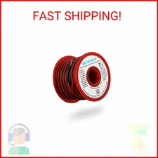 BNTECHGO 24 Gauge Silicone Wire Spool Red and Black Each 25ft 2 Separate Wires F