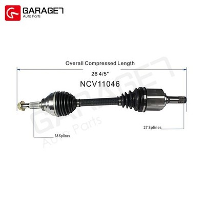For 2014-2019 Ford Explorer 3.5L AWD w/o Tow PK Front Pair CV Axle