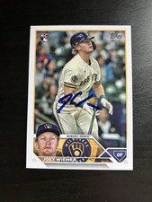 Joey Wiemer Signed 2023 Topps Update Series Rookie Card RC Brewers #US245 Auto. rookie card picture