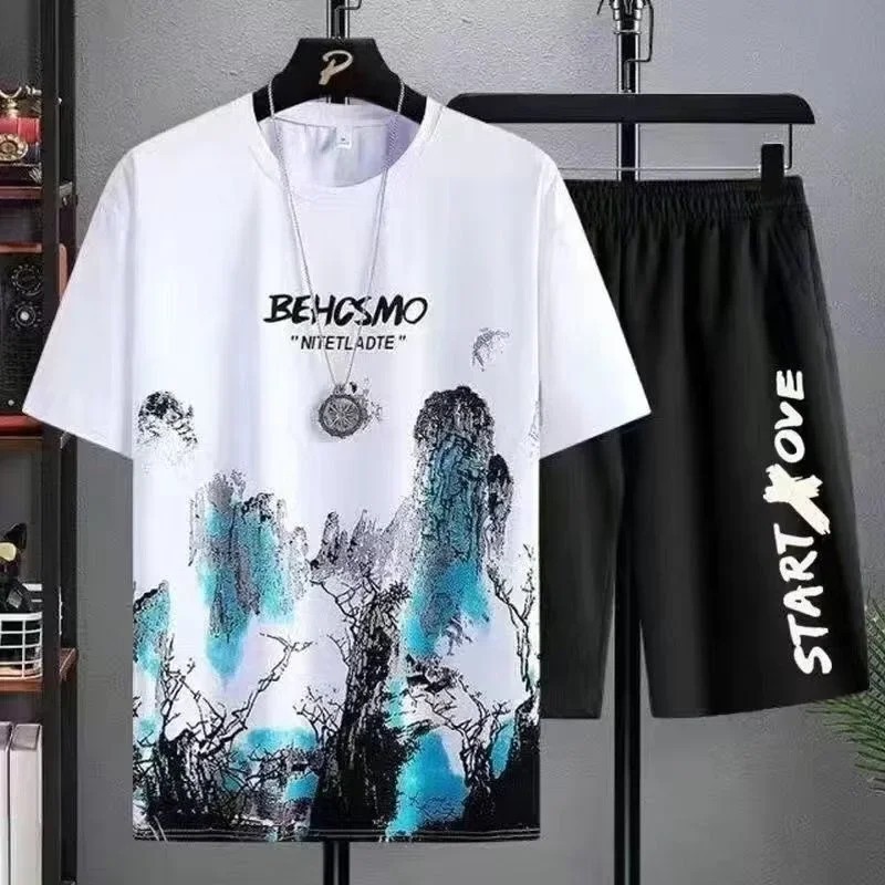 Camiseta De Manga Corta Para Hombre Ropa De Seda Moda De Calle De Hip Hop Lujo