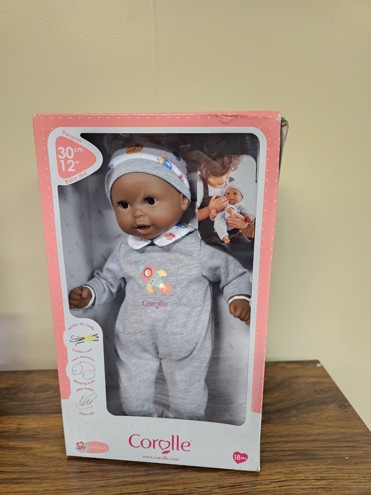 Corolle B&eacute;b&eacute; Calin Marius - 12" Soft Boy Baby Doll with Va