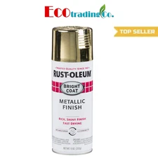 Rust-Oleum Stops Rust Bright Coat Spray Paint, Metallic Gold - 11 oz