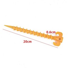 Threaded Plastic Ground Spikes 20cm for Tent Canopy and Outdoor Lawn Fixing