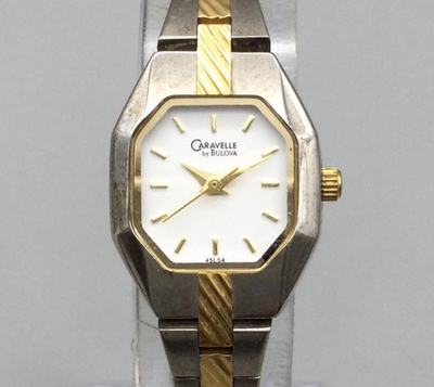 Vintage Caravelle Bulova Womens Watch 18mm Two Tone 45L54  display picture 3