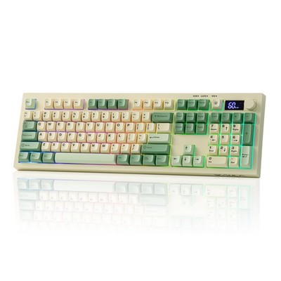 EPOMAKER AULA S102 PRO Membran Gaming Tastatur mit TFT Bildschirm, Lautstärkeregler &