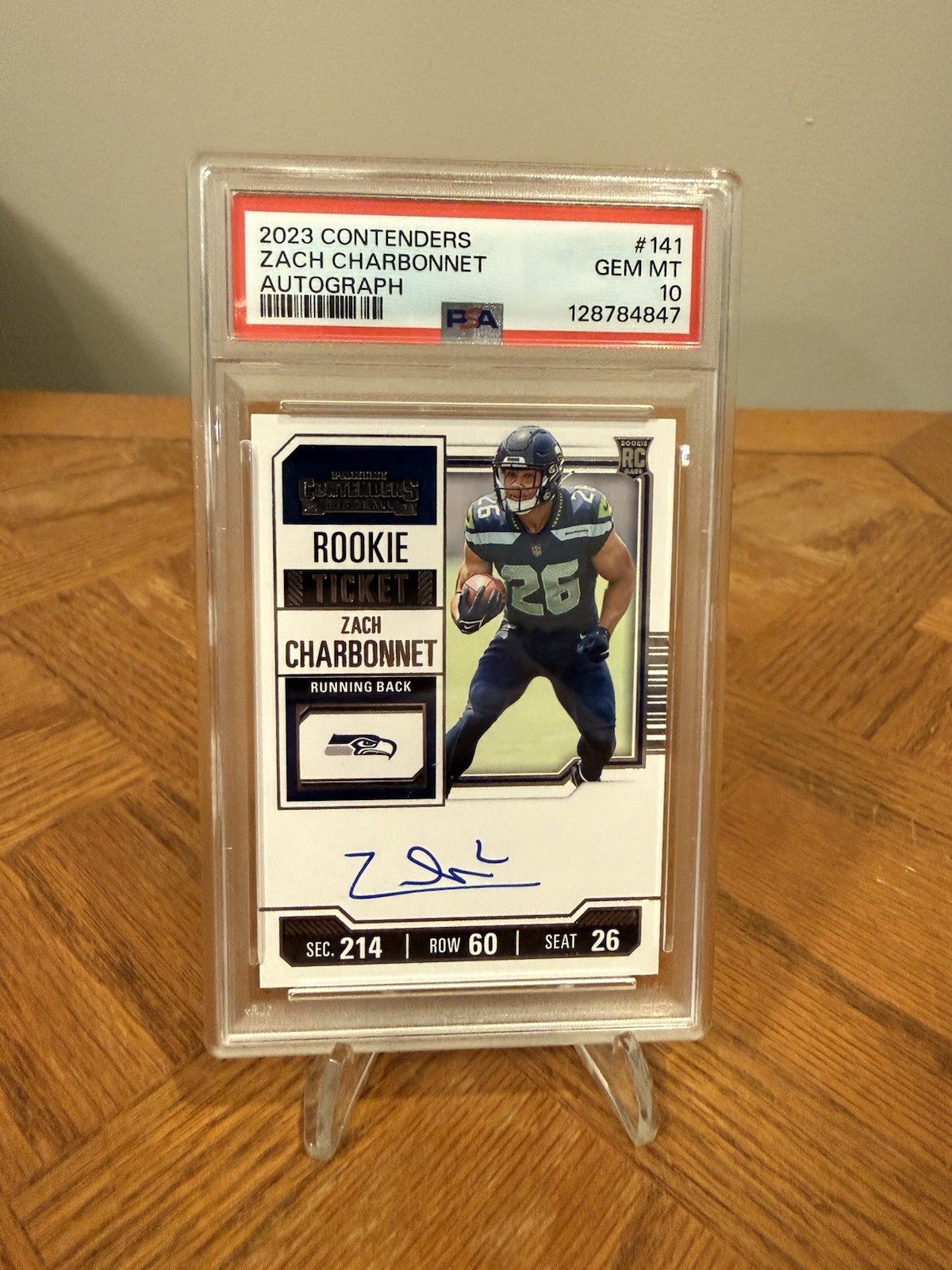Zach Charbonnet Panini Contenders #141 Autograph