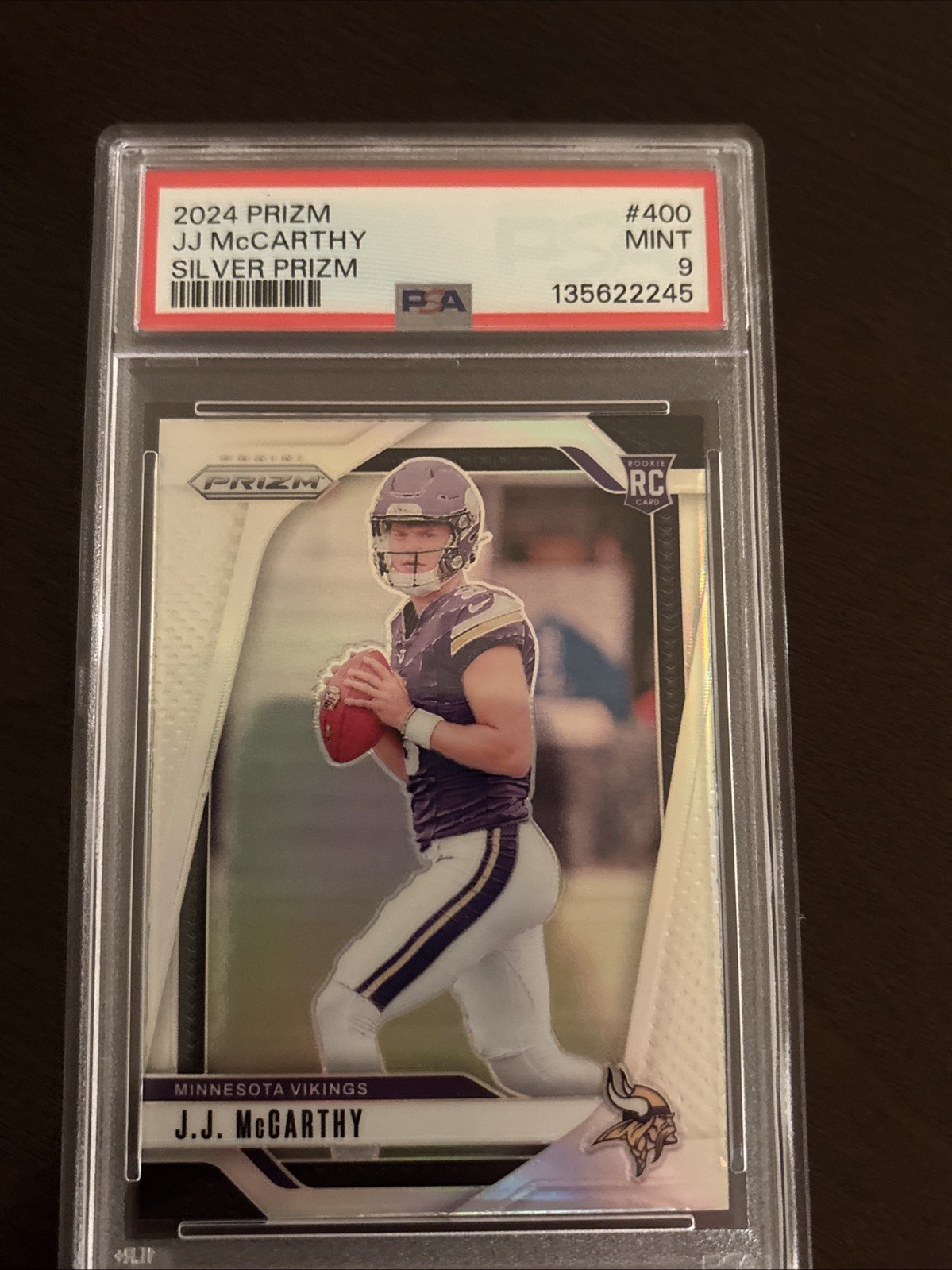 2024 PANINI PRIZM #400 JJ MCCARTHY SILVER PRIZM PSA 9